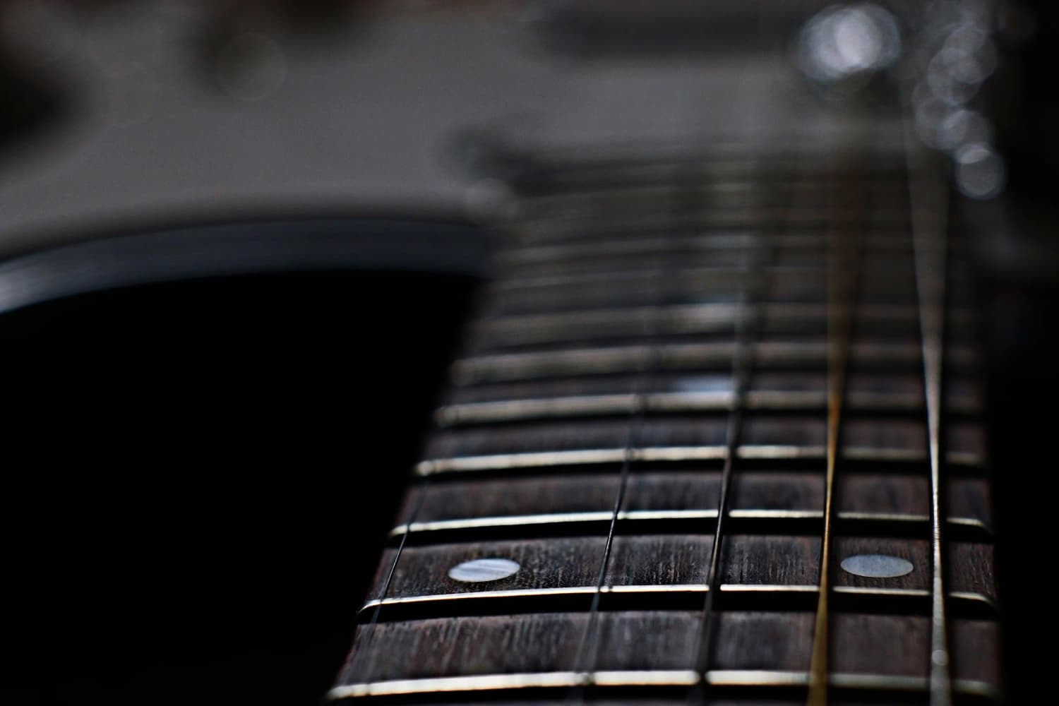 Guitar strings close-up